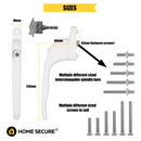 Home Secure™ Universal uPVC Window Handle Multi-Spindle - White